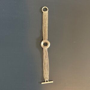 Sterling Silver 925 Mesh Multi Strand Bracelet
